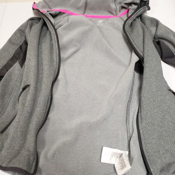 H&M Sport Womens Gray Full-Zip Hoodie Jacket with Pockets & Thumbholes Size L - Picture 4 of 11